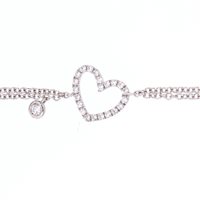 Bracciale Crivelli Donna Cuore in Oro bianco Diamante 0.18 Ct 234-3596-BR - 234-3596-BR